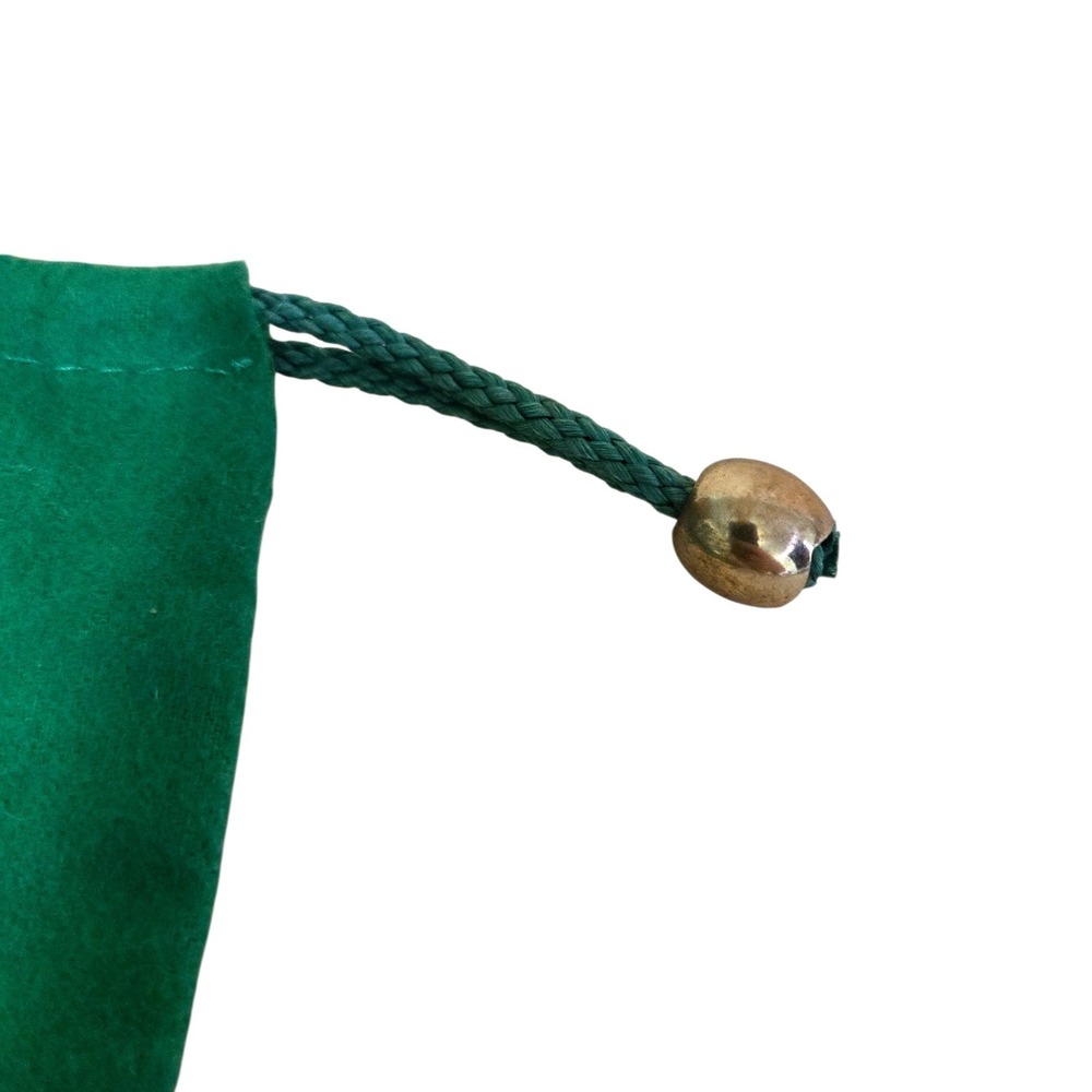Vintage 1970s Gucci Green Fleece Dust Bag 8x13 Drawstring Storage Pouch Italy - Picture 4 of 7